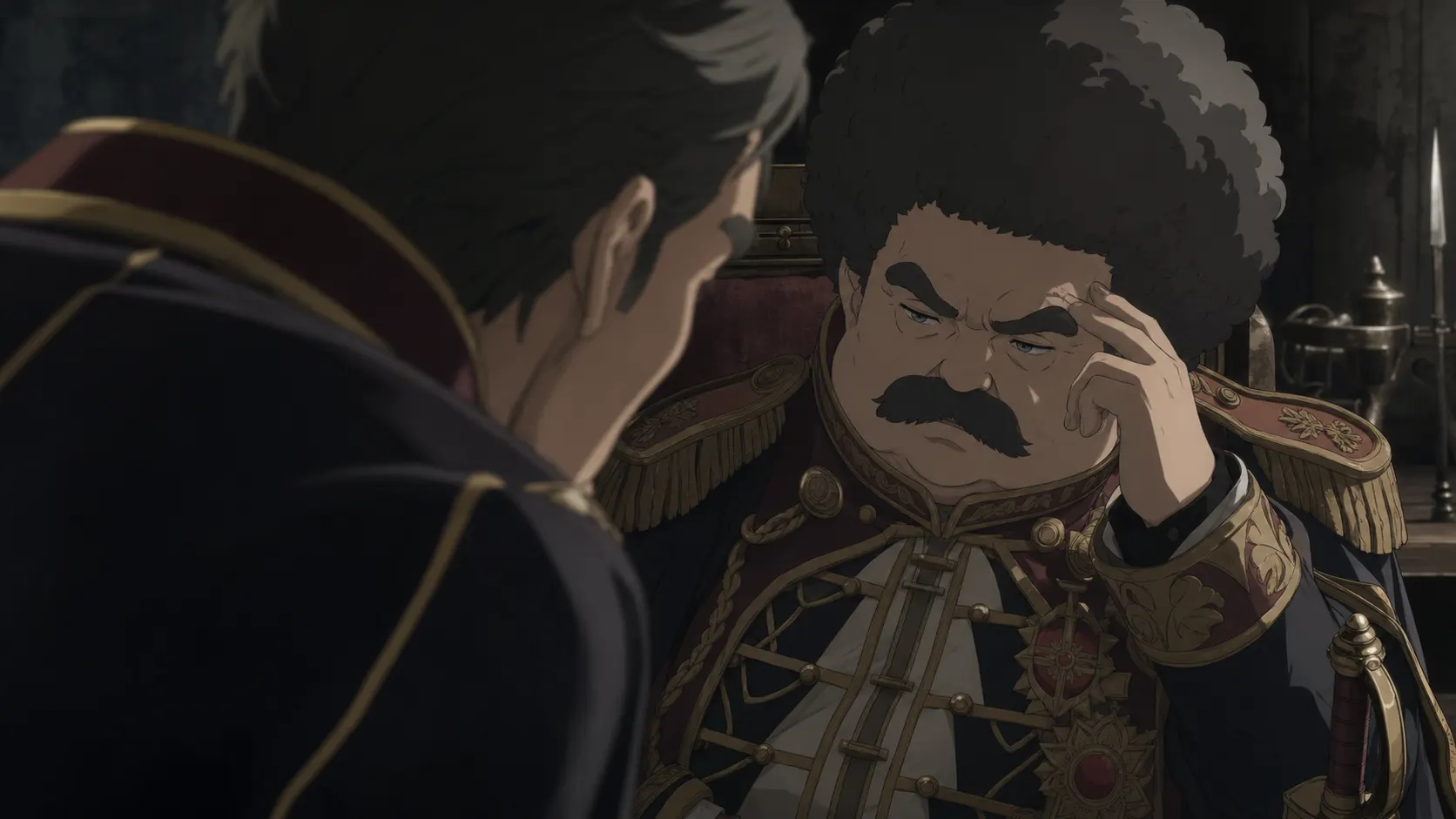 兵たちの不満を打ち明けられるズィクル